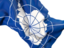 Antarctica. Waving flag closeup. Download icon.