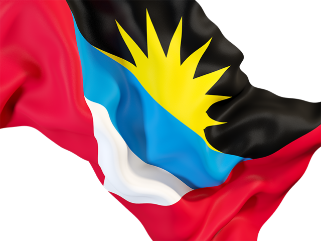 Waving flag closeup. Download flag icon of Antigua and Barbuda at PNG format
