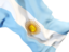 Аргентина. Равевающийся флаг крупным планом. Скачать иллюстрацию.