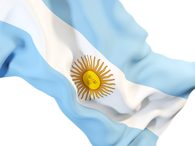 Равевающийся флаг крупным планом. Скачать флаг. Аргентина