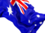 Australia. Waving flag closeup. Download icon.