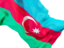 Azerbaijan. Waving flag closeup. Download icon.