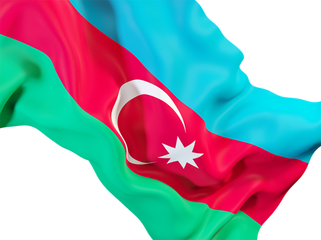Waving flag closeup. Download flag icon of Azerbaijan at PNG format