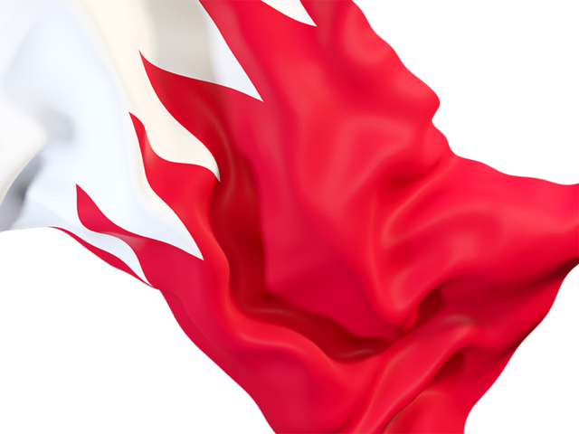 Равевающийся флаг крупным планом. Скачать флаг. Бахрейн