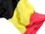 Belgium. Waving flag closeup. Download icon.