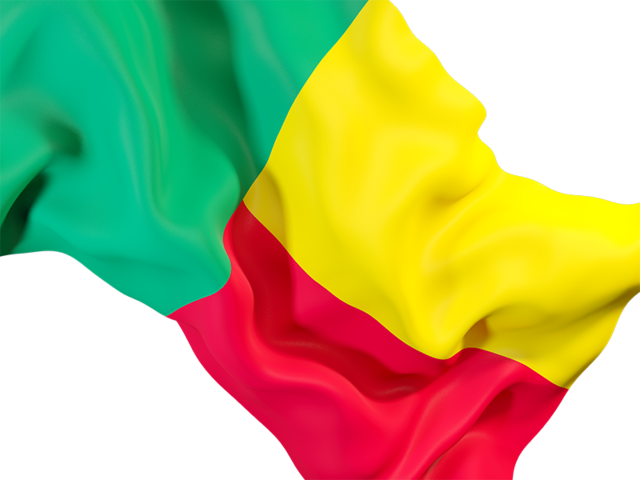 Waving flag closeup. Download flag icon of Benin at PNG format
