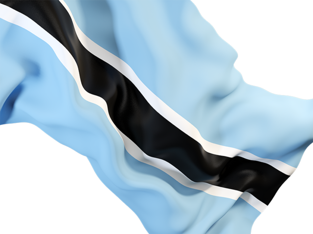 Waving flag closeup. Download flag icon of Botswana at PNG format