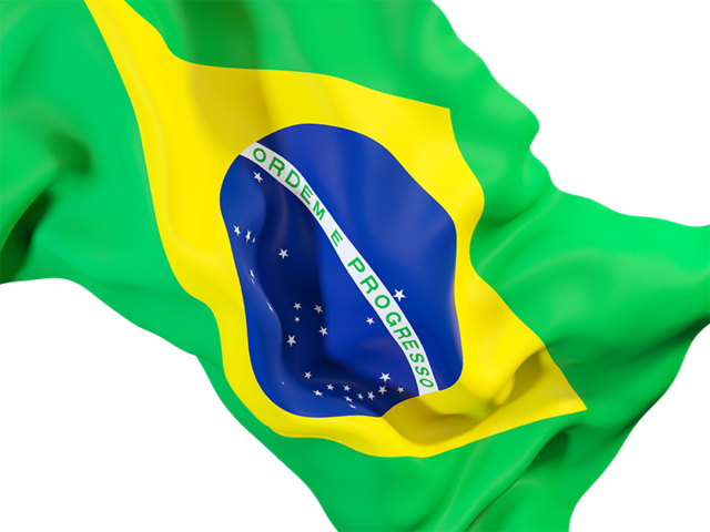 Waving flag closeup. Download flag icon of Brazil at PNG format