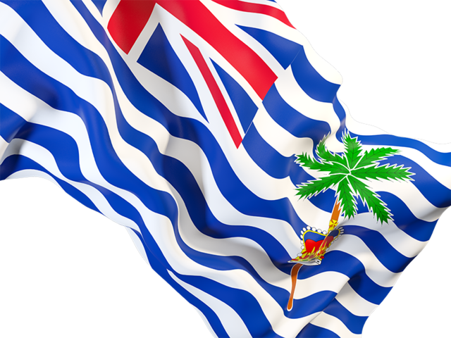 Waving flag closeup. Download flag icon of British Indian Ocean Territory at PNG format