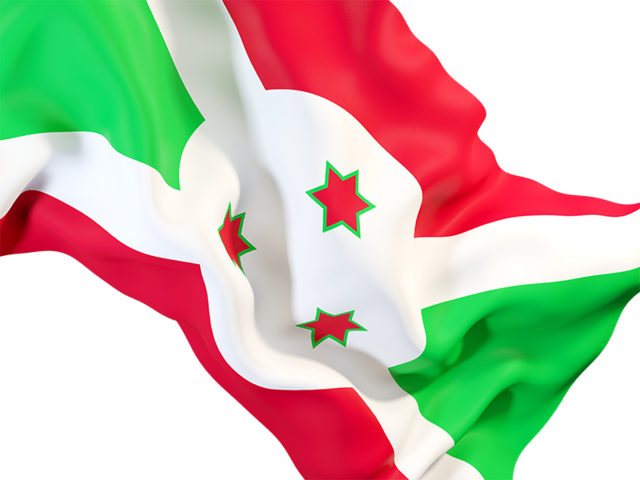 Waving flag closeup. Download flag icon of Burundi at PNG format