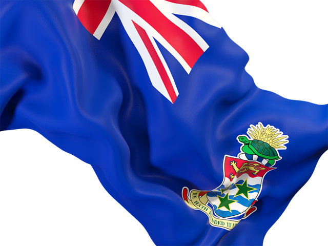 Waving flag closeup. Download flag icon of Cayman Islands at PNG format
