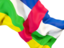 Central African Republic. Waving flag closeup. Download icon.