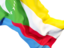 Comoros. Waving flag closeup. Download icon.