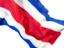 Costa Rica. Waving flag closeup. Download icon.