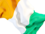 Cote d'Ivoire. Waving flag closeup. Download icon.
