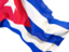 Cuba. Waving flag closeup. Download icon.