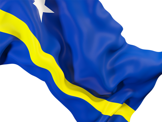 Waving flag closeup. Download flag icon of Curacao at PNG format