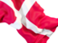 Denmark. Waving flag closeup. Download icon.