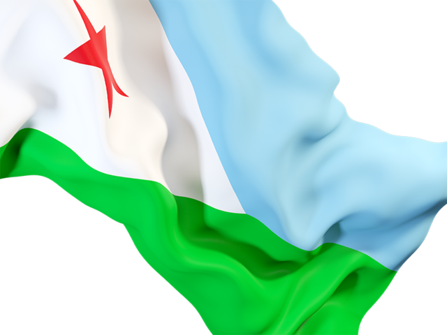Waving flag closeup. Download flag icon of Djibouti at PNG format