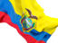 Ecuador. Waving flag closeup. Download icon.