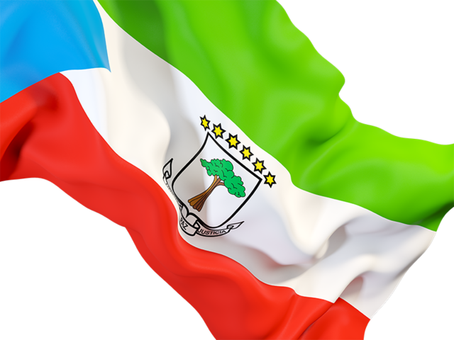 Waving flag closeup. Download flag icon of Equatorial Guinea at PNG format
