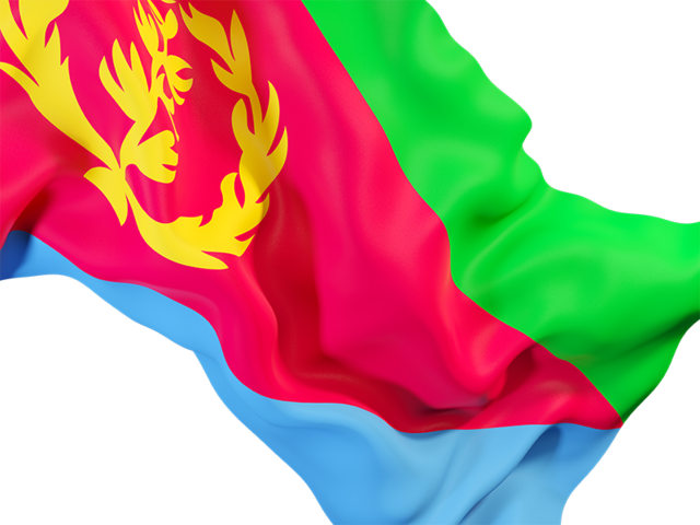 Равевающийся флаг крупным планом. Скачать флаг. Эритрея