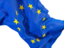 Европейский союз. Равевающийся флаг крупным планом. Скачать иконку.
