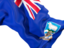 Falkland Islands. Waving flag closeup. Download icon.