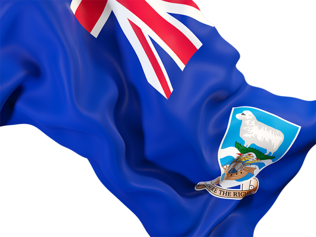 Waving flag closeup. Download flag icon of Falkland Islands at PNG format