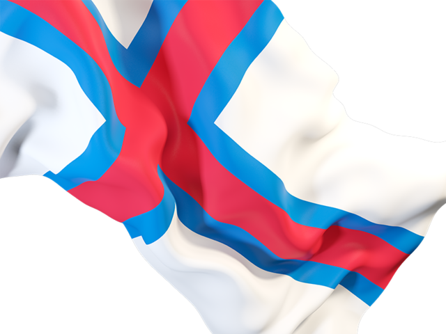 Waving flag closeup. Download flag icon of Faroe Islands at PNG format