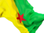 French Guiana. Waving flag closeup. Download icon.