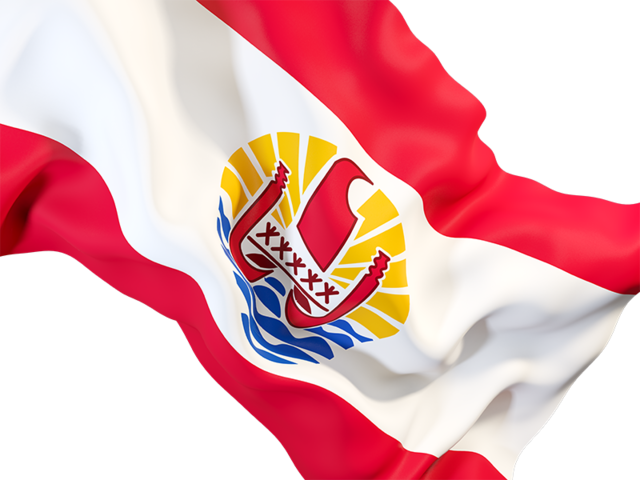 Waving flag closeup. Download flag icon of French Polynesia at PNG format