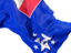 French Southern and Antarctic Lands. Waving flag closeup. Download icon.