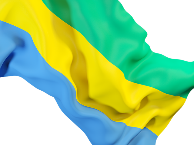 Waving flag closeup. Download flag icon of Gabon at PNG format