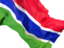 Gambia. Waving flag closeup. Download icon.