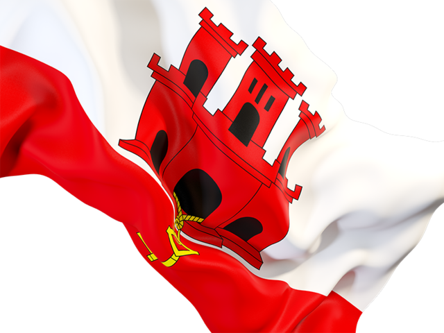 Waving flag closeup. Download flag icon of Gibraltar at PNG format