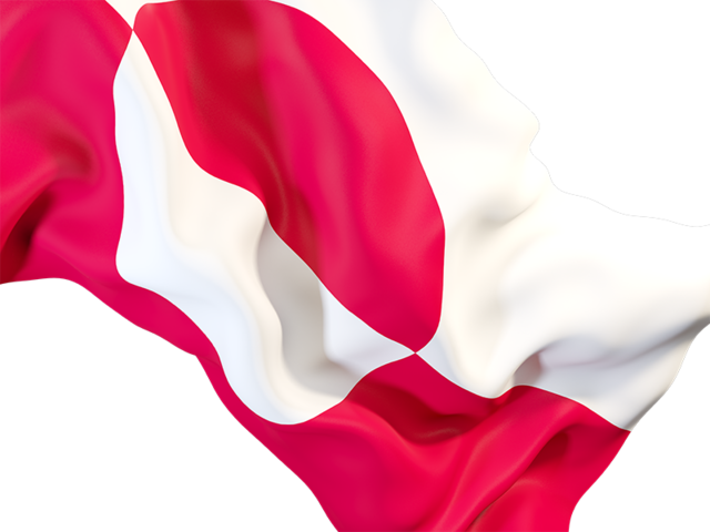 Waving flag closeup. Download flag icon of Greenland at PNG format