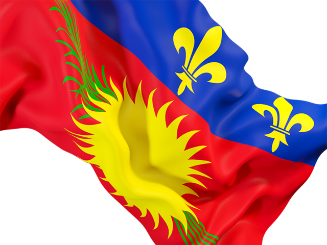 Waving flag closeup. Download flag icon of Guadeloupe at PNG format