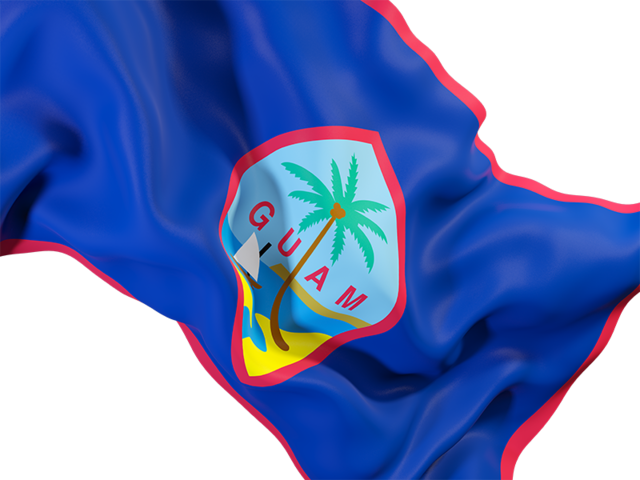 Waving flag closeup. Download flag icon of Guam at PNG format
