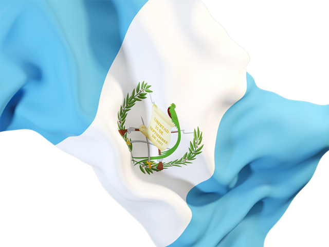 Равевающийся флаг крупным планом. Скачать флаг. Гватемала