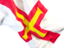 Guernsey. Waving flag closeup. Download icon.