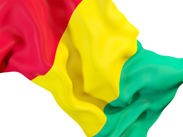 Waving flag closeup. Download flag icon of Guinea at PNG format