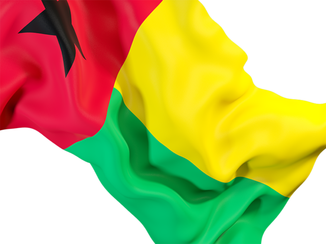 Waving flag closeup. Download flag icon of Guinea-Bissau at PNG format