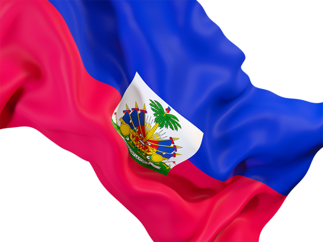 Равевающийся флаг крупным планом. Скачать флаг. Гаити
