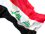 Iraq. Waving flag closeup. Download icon.