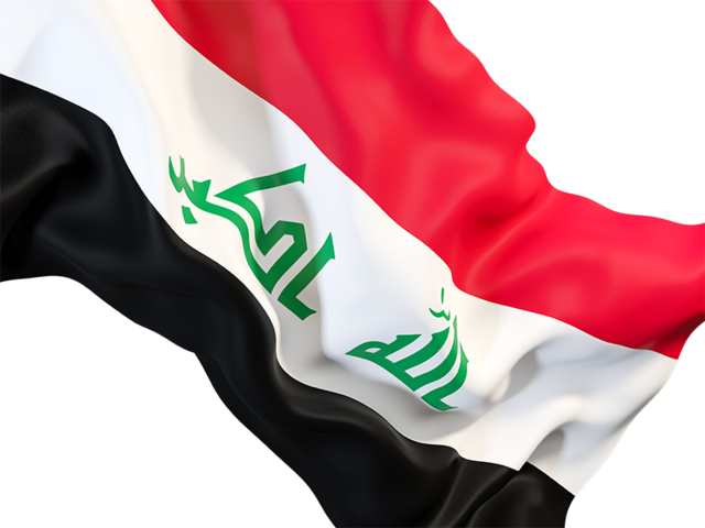 Waving flag closeup. Download flag icon of Iraq at PNG format