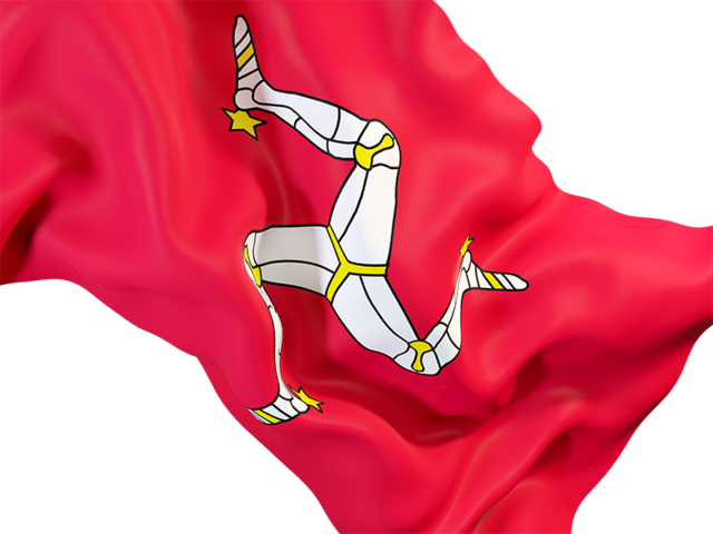 Waving flag closeup. Download flag icon of Isle of Man at PNG format