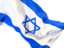 Israel. Waving flag closeup. Download icon.