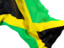 Ямайка. Равевающийся флаг крупным планом. Скачать иллюстрацию.