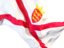 Jersey. Waving flag closeup. Download icon.